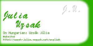 julia uzsak business card