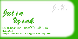 julia uzsak business card